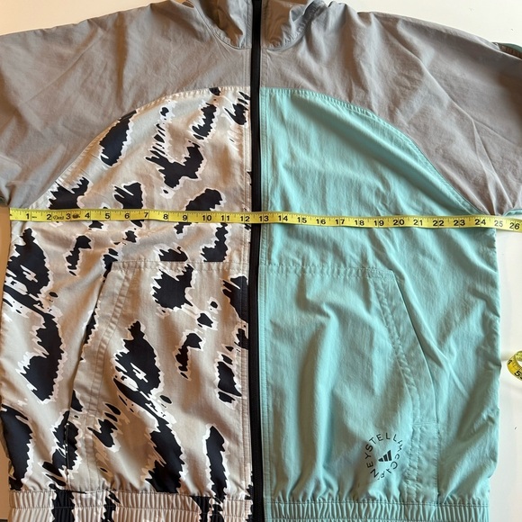 Adidas by Stella McCartney Women's Gray Blue Nylon Track Jacket Windbreaker S - Picture 10 of 10